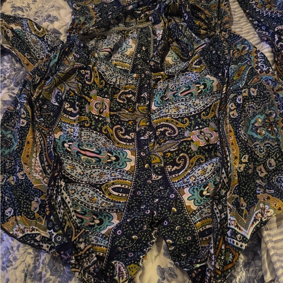 Bohemian Blue Paisley Romper - Picture 6 of 8